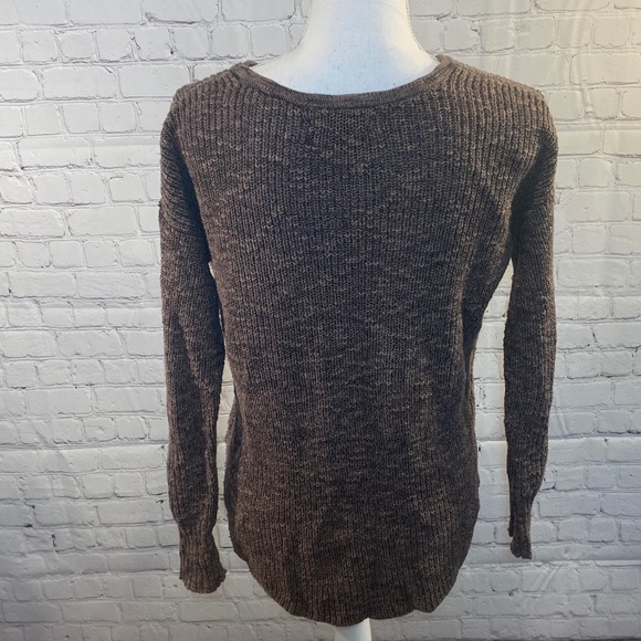 AMERICAN EAGLE OUTFITTERS Laced Front Sweater Brown-XS - Picture 3 of 3